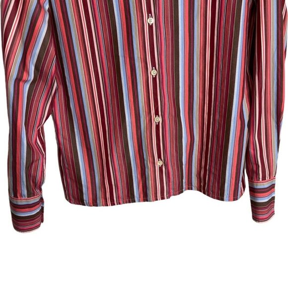 Arthur & Fox Long Sleeve Button Front Stripe Shirt - Picture 6 of 10